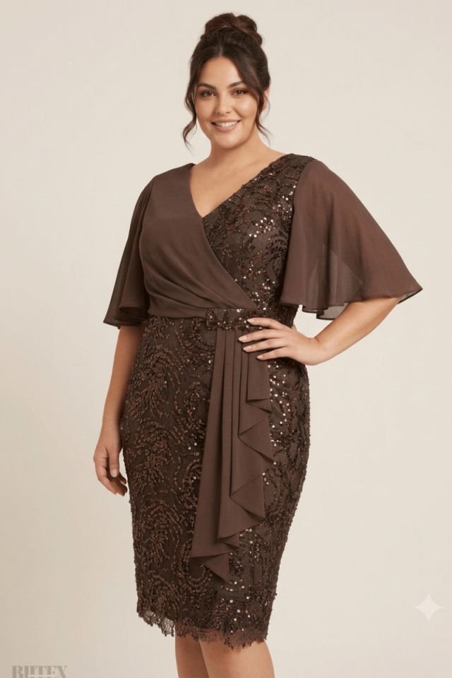Miabella Dantel Payet Kısa Elbise 1149btx