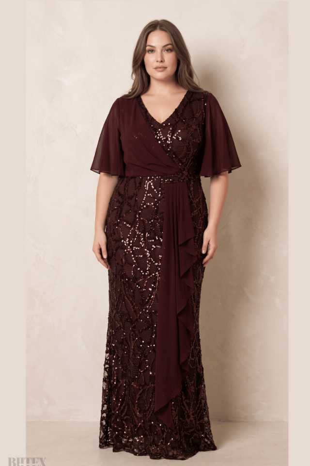 Miabella Büyük Beden Abiye Elbise 1148btx