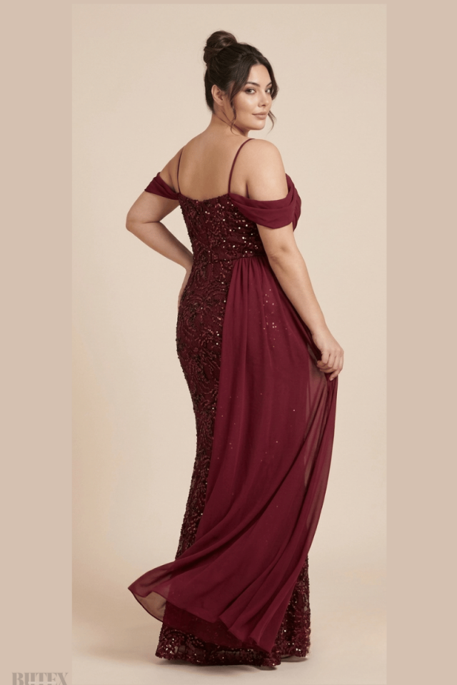 Miabella Büyük Beden Abiye Elbise 1168btx