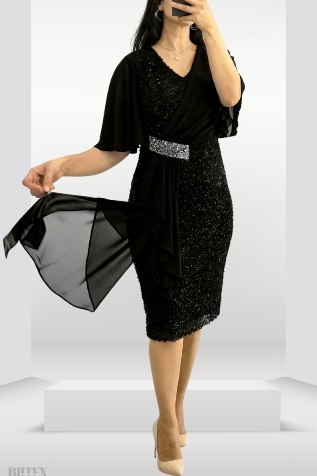 Büyük Beden Boncuklu Kumaş 1148btx