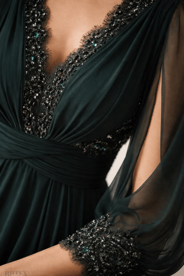 Büyük Beden Şifon Abiye Elbise 2238btx