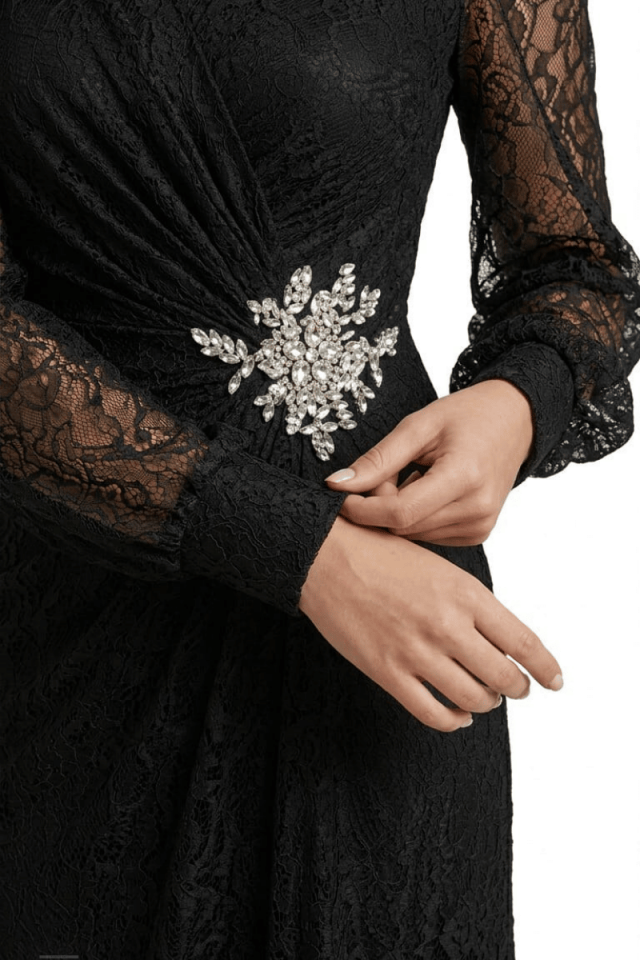 Miabella  Büyük Beden Dantel Abiye Elbise 1158btx