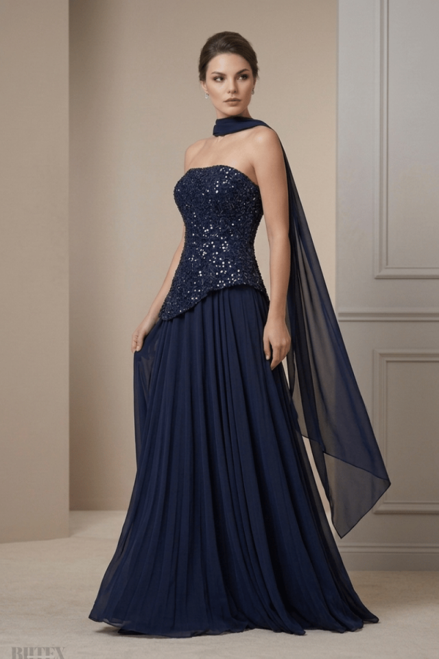 Straplez Abiye Elbise 1164btx